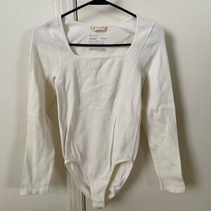 Amazon Women's White Long Sleeve Bodysuit